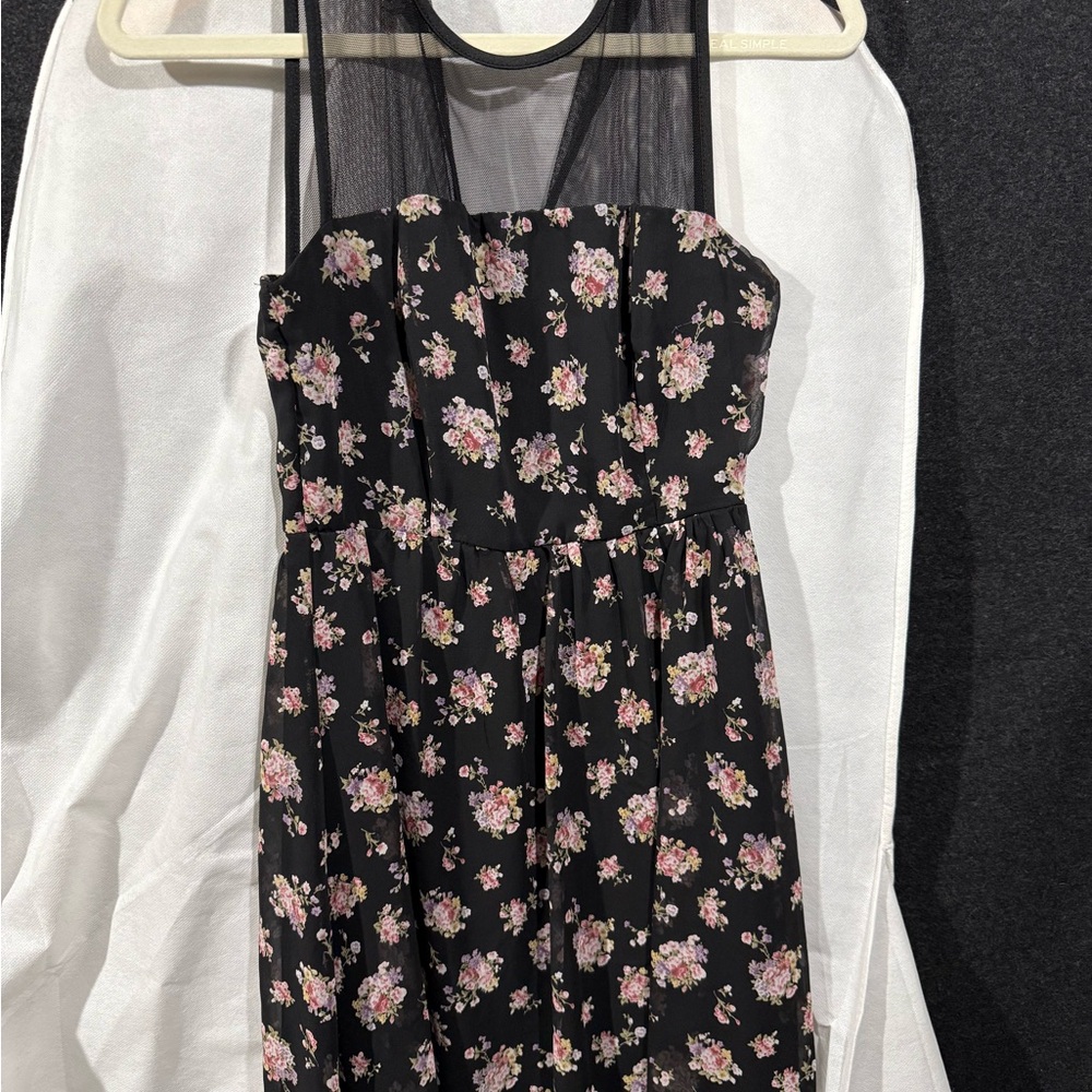 Floral Black Dress